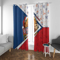 Czech Republic Christmas Window Curtain The Lion With Coat Of Arms - Wonder Print Shop
