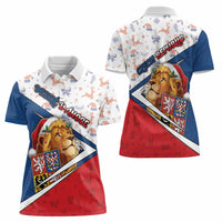 Czech Republic Christmas Women Polo Shirt The Lion With Coat Of Arms - Wonder Print Shop