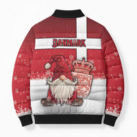 Denmark Christmas Bomber Puffer Jacket Nisse Glaedelig Jul - Wonder Print Shop