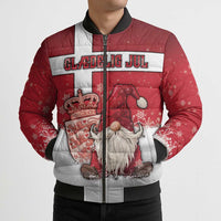 Denmark Christmas Bomber Puffer Jacket Nisse Glaedelig Jul - Wonder Print Shop