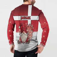 Denmark Christmas Button Sweatshirt Nisse Glaedelig Jul - Wonder Print Shop