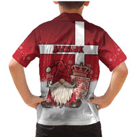 Denmark Christmas Family Matching Mermaid Dress and Hawaiian Shirt Nisse Glaedelig Jul - Wonder Print Shop