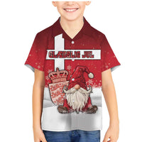 Denmark Christmas Family Matching Mermaid Dress and Hawaiian Shirt Nisse Glaedelig Jul - Wonder Print Shop
