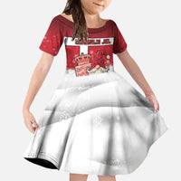 Denmark Christmas Family Matching Off Shoulder Maxi Dress and Hawaiian Shirt Nisse Glaedelig Jul - Wonder Print Shop