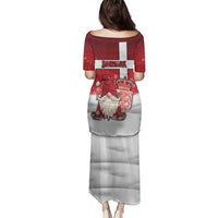 Denmark Christmas Family Matching Puletasi and Hawaiian Shirt Nisse Glaedelig Jul - Wonder Print Shop