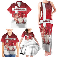 Denmark Christmas Family Matching Tank Maxi Dress and Hawaiian Shirt Nisse Glaedelig Jul - Wonder Print Shop