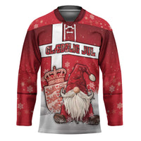 Denmark Christmas Hockey Jersey Nisse Glaedelig Jul - Wonder Print Shop