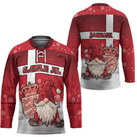 Denmark Christmas Hockey Jersey Nisse Glaedelig Jul - Wonder Print Shop