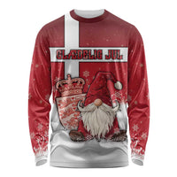 Denmark Christmas Long Sleeve Shirt Nisse Glaedelig Jul - Wonder Print Shop