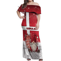 Denmark Christmas Off Shoulder Maxi Dress Nisse Glaedelig Jul - Wonder Print Shop