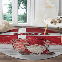 Denmark Christmas Round Carpet Nisse Glaedelig Jul - Wonder Print Shop