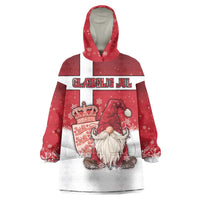 Denmark Christmas Wearable Blanket Hoodie Nisse Glaedelig Jul - Wonder Print Shop