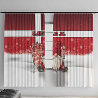 Denmark Christmas Window Curtain Nisse Glaedelig Jul - Wonder Print Shop
