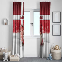 Denmark Christmas Window Curtain Nisse Glaedelig Jul - Wonder Print Shop
