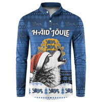 Personalized Estonia Christmas Button Sweatshirt Haid Joule - Wonder Print Shop