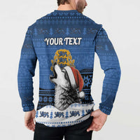 Personalized Estonia Christmas Button Sweatshirt Haid Joule - Wonder Print Shop