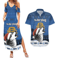 Personalized Estonia Christmas Couples Matching Summer Maxi Dress and Hawaiian Shirt Haid Joule - Wonder Print Shop