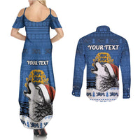 Personalized Estonia Christmas Couples Matching Summer Maxi Dress and Long Sleeve Button Shirt Haid Joule - Wonder Print Shop