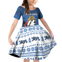 Personalized Estonia Christmas Family Matching Off Shoulder Short Dress and Hawaiian Shirt Haid Joule - Wonder Print Shop