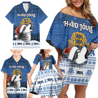 Personalized Estonia Christmas Family Matching Off Shoulder Short Dress and Hawaiian Shirt Haid Joule - Wonder Print Shop