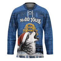 Personalized Estonia Christmas Hockey Jersey Haid Joule - Wonder Print Shop