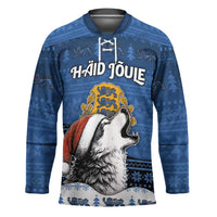 Personalized Estonia Christmas Hockey Jersey Haid Joule - Wonder Print Shop