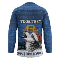 Personalized Estonia Christmas Hockey Jersey Haid Joule - Wonder Print Shop