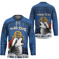 Personalized Estonia Christmas Hockey Jersey Haid Joule - Wonder Print Shop