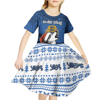 Personalized Estonia Christmas Kid Short Sleeve Dress Haid Joule - Wonder Print Shop