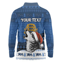 Personalized Estonia Christmas Long Sleeve Polo Shirt Haid Joule - Wonder Print Shop