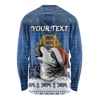 Personalized Estonia Christmas Long Sleeve Shirt Haid Joule - Wonder Print Shop