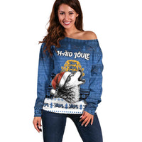 Personalized Estonia Christmas Off Shoulder Sweater Haid Joule - Wonder Print Shop