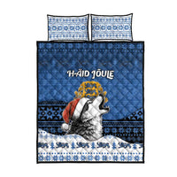 Estonia Christmas Quilt Bed Set Haid Joule - Wonder Print Shop
