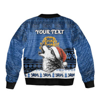 Personalized Estonia Christmas Sleeve Zip Bomber Jacket Haid Joule - Wonder Print Shop