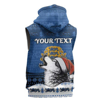 Personalized Estonia Christmas Sleeveless Hoodie Haid Joule - Wonder Print Shop