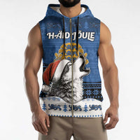 Personalized Estonia Christmas Sleeveless Zip Hoodie Haid Joule - Wonder Print Shop
