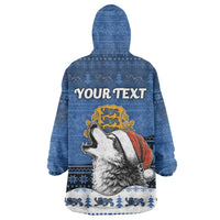 Personalized Estonia Christmas Wearable Blanket Hoodie Haid Joule - Wonder Print Shop