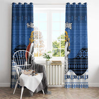 Estonia Christmas Window Curtain Haid Joule - Wonder Print Shop