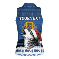 Personalized Estonia Christmas Women Sleeveless Polo Shirt Haid Joule - Wonder Print Shop