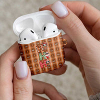 Panda Christmas AirPods Case Ho Ho Ho Caramel Pattern - Wonder Print Shop