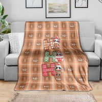 Panda Christmas Blanket Ho Ho Ho Caramel Pattern - Wonder Print Shop