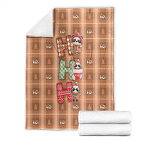 Panda Christmas Blanket Ho Ho Ho Caramel Pattern - Wonder Print Shop