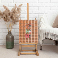Panda Christmas Canvas Wall Art Ho Ho Ho Caramel Pattern - Wonder Print Shop