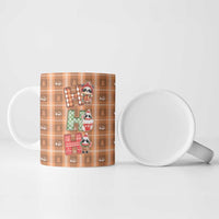 Panda Christmas Ceramic Mug Ho Ho Ho Caramel Pattern - Wonder Print Shop