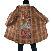 Panda Christmas Cloak Ho Ho Ho Caramel Pattern - Wonder Print Shop