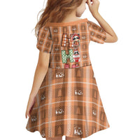 Panda Christmas Family Matching Off Shoulder Short Dress and Hawaiian Shirt Ho Ho Ho Caramel Pattern - Wonder Print Shop