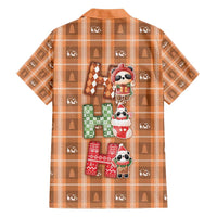 Panda Christmas Family Matching Off Shoulder Short Dress and Hawaiian Shirt Ho Ho Ho Caramel Pattern - Wonder Print Shop