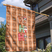 Panda Christmas Garden Flag Ho Ho Ho Caramel Pattern - Wonder Print Shop