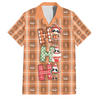 Panda Christmas Hawaiian Shirt Ho Ho Ho Caramel Pattern - Wonder Print Shop
