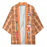 Panda Christmas Kimono Ho Ho Ho Caramel Pattern - Wonder Print Shop